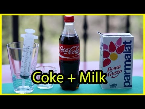 Coke mixed with Milk Experiment parmalat YouTube