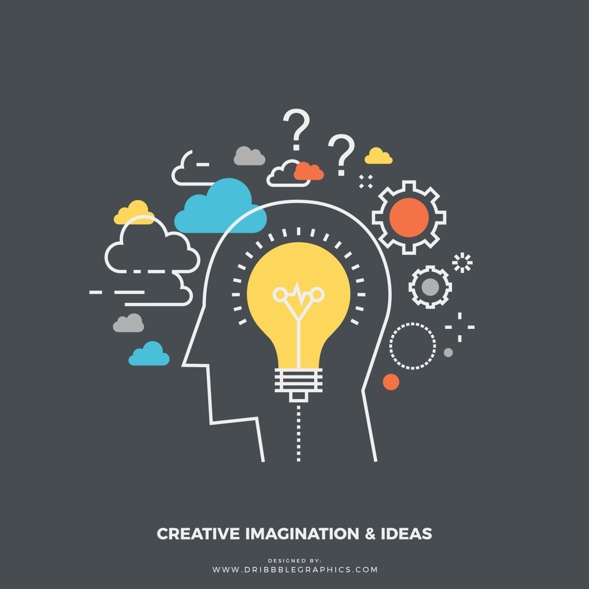 Free Creative Imagination Ideas Vector Illustration 2018 Dribbble