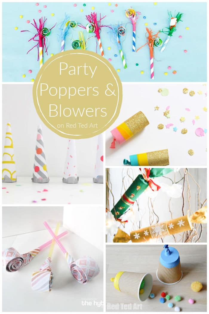 Fun DIY Party Poppers and Blowers for Kids Red Ted Art Easy Crafts