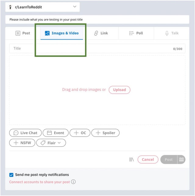 How to Create an Image Post New Reddit and App rLearnToReddit