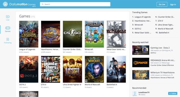 Dailymotion lance une plateforme ddie aux jeux vidos