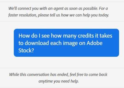 how many credits does an image cost on adobe stock