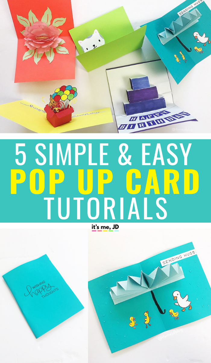 5 Simple and Easy Pop Up Card Tutorials Handmade paper crafts Diy