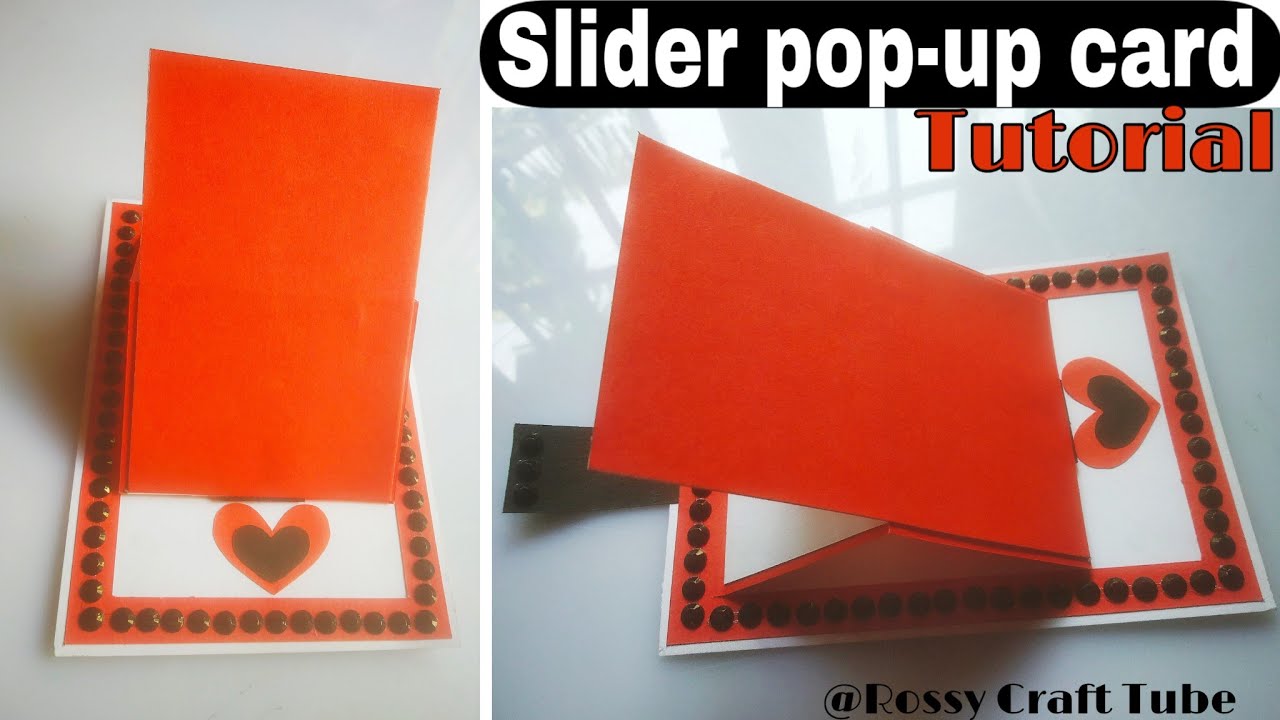 Slider Pop up card tutorial scrapbook card ideas how to make YouTube