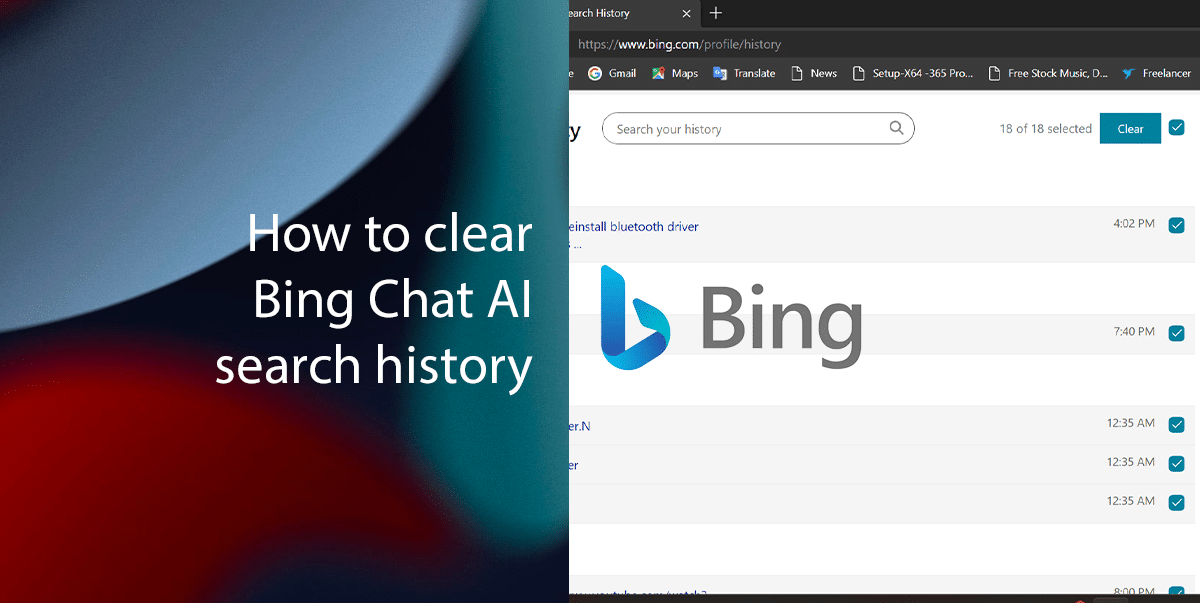How to clear Bing Chat AI search history iThinkDifferent