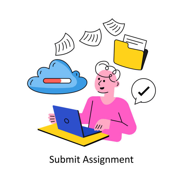 40 Submitting Assignment Stock Illustrations RoyaltyFree Vector
