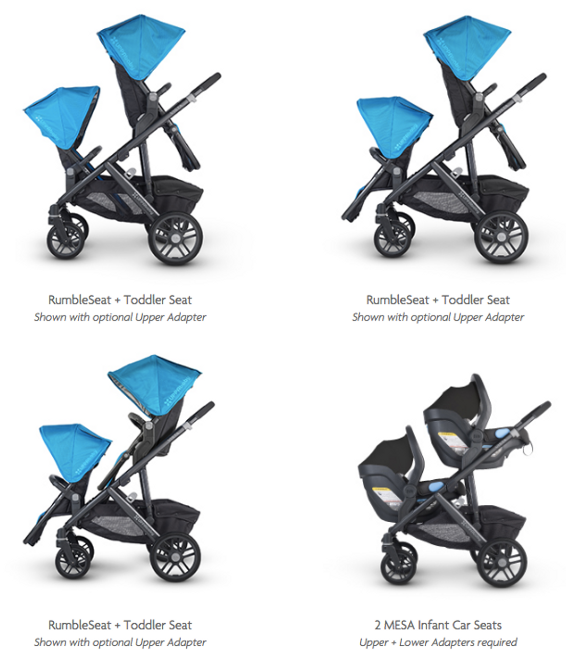 Uppababy Vista Rumble Seat Configurations