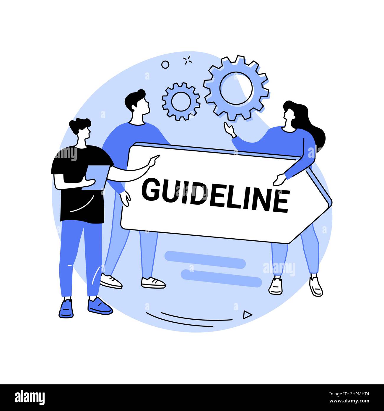 Brand communication guideline abstract concept vector illustration