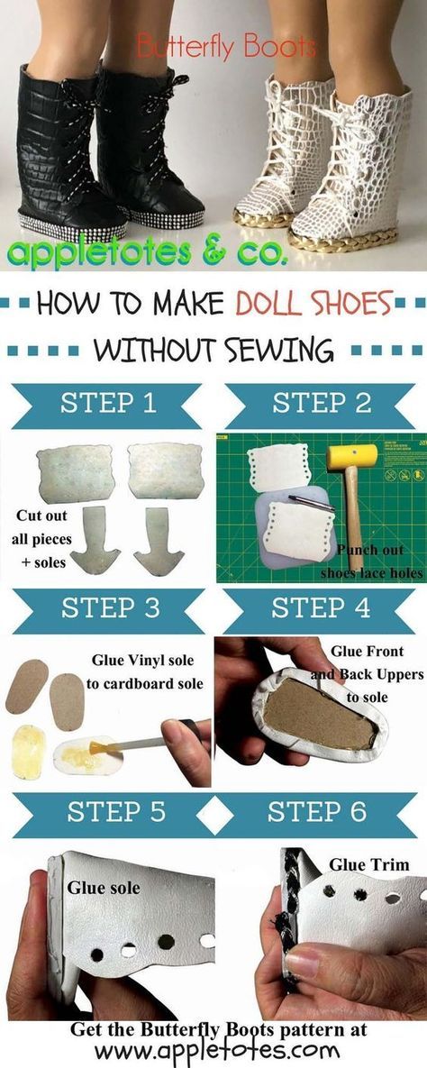 Doll Shoe Making Free tutorial Fits American Girl and other similar 18