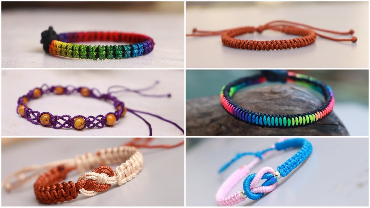 6 Thread Bracelet Ideas for Beginners DIY Easy Bracelets Creation