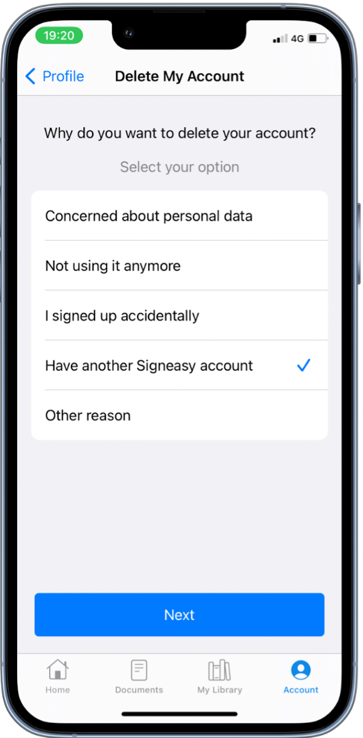 Account deactivation and deletion