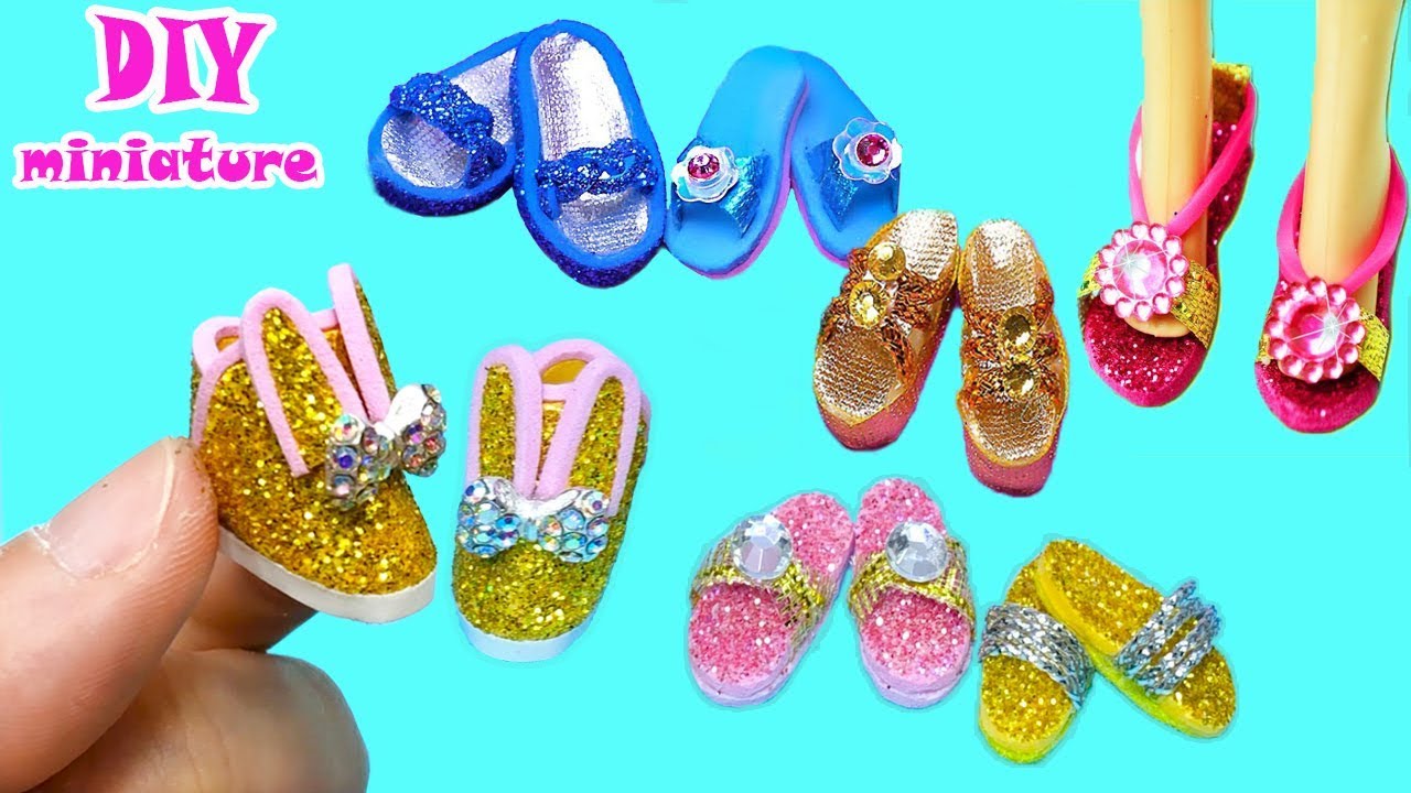 DIY Miniature Barbie Shoes Diy Ideas for Barbie YouTube