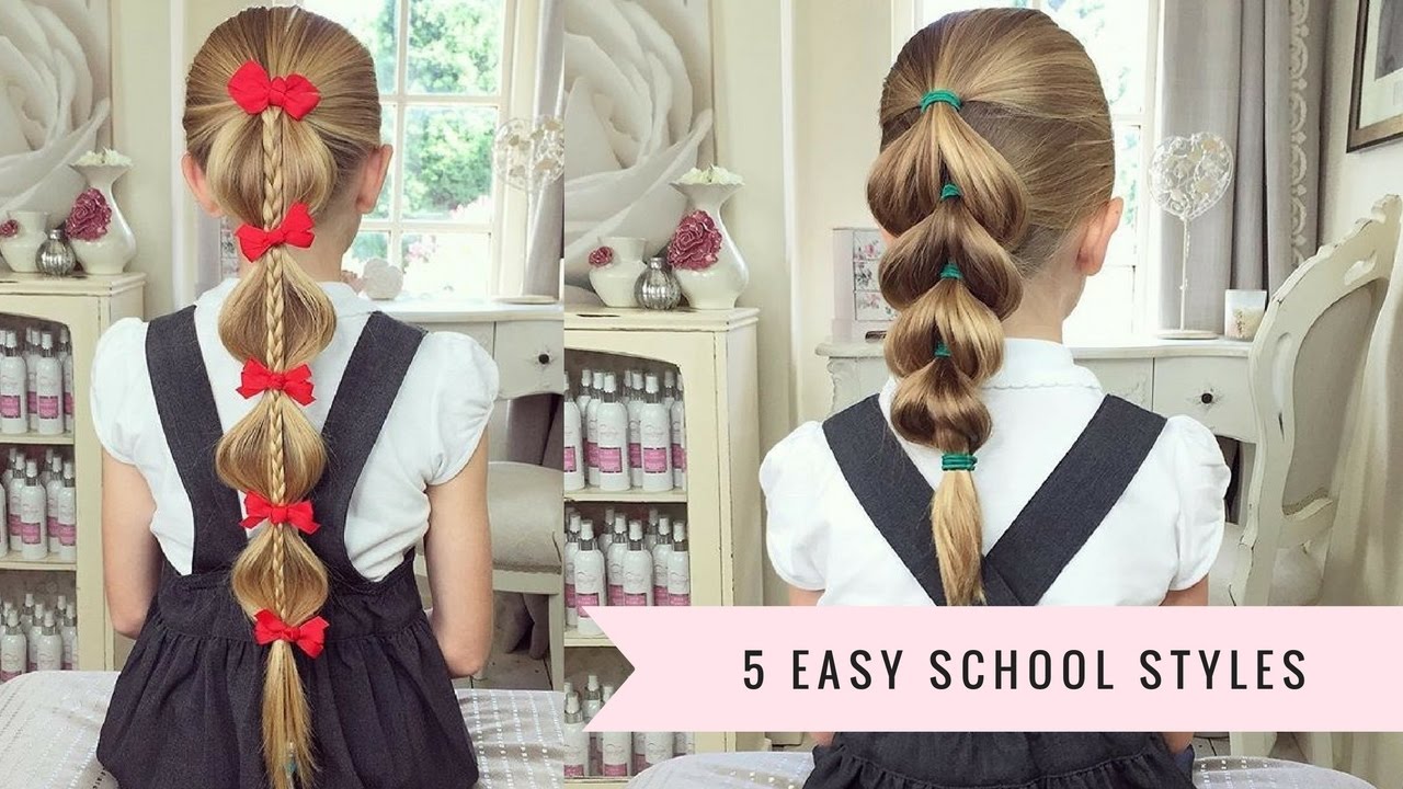 5 Easy School Hairstyles by SweetHearts Hair YouTube