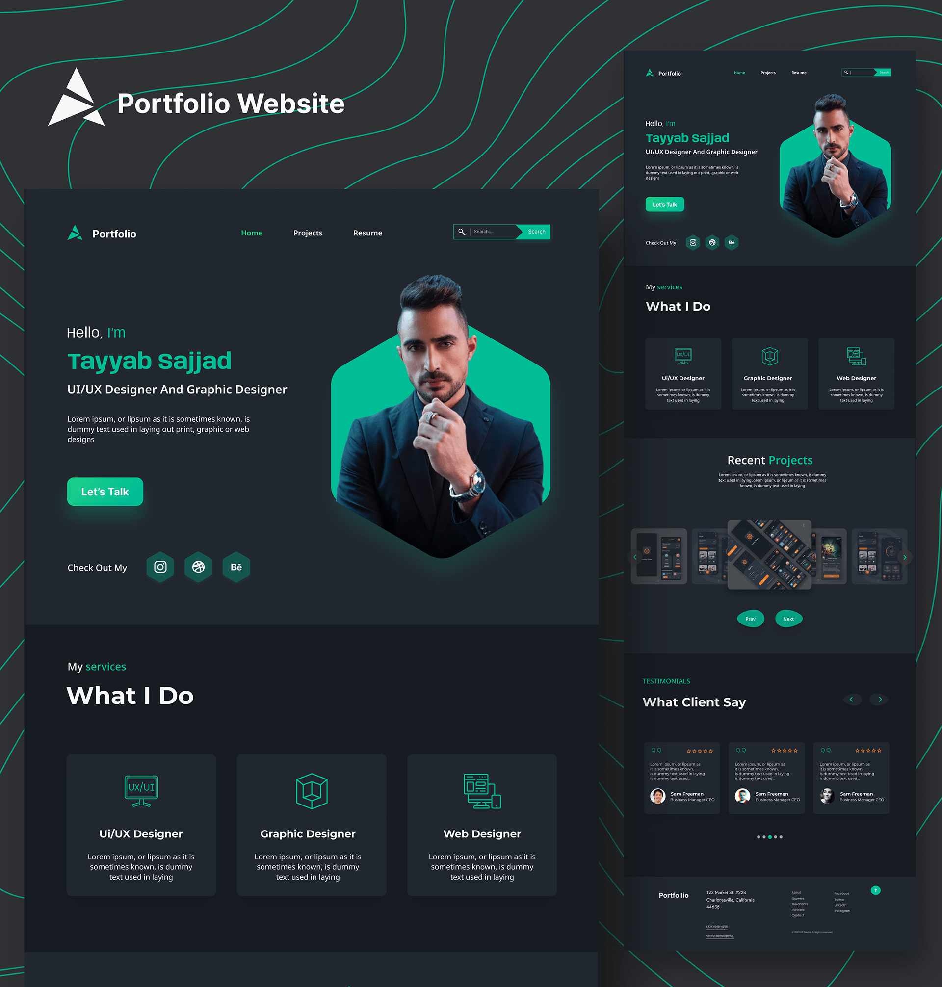Portfolio Website Design Images Behance