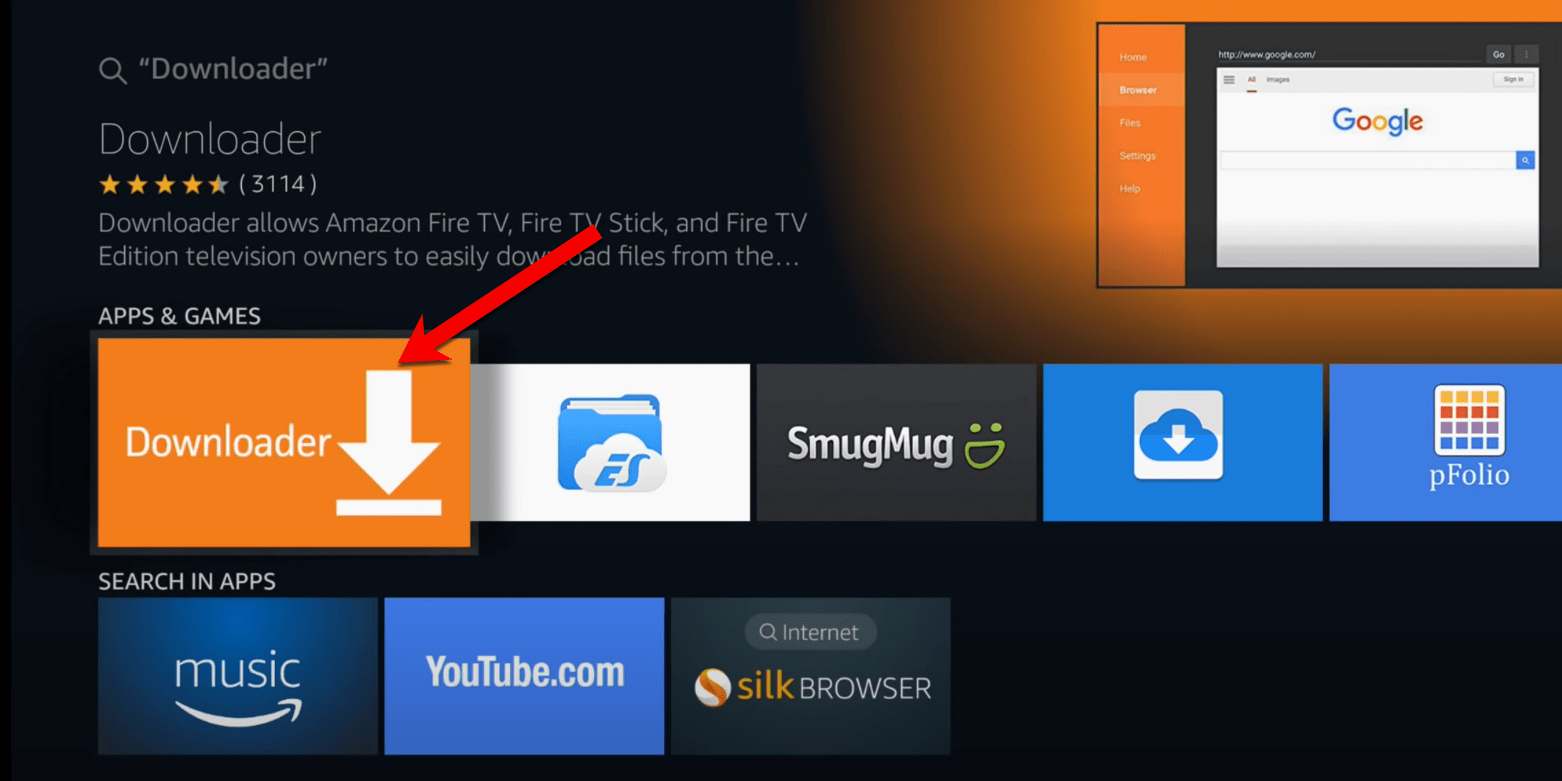 How to install and use Downloader app on Firestick