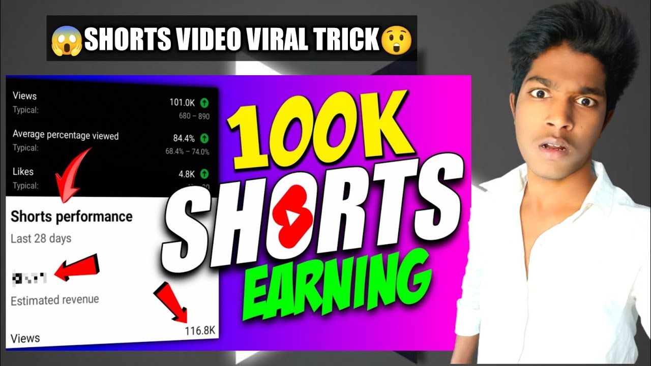How much youtube pays for 100K shorts viewsyoutube shorts earnings