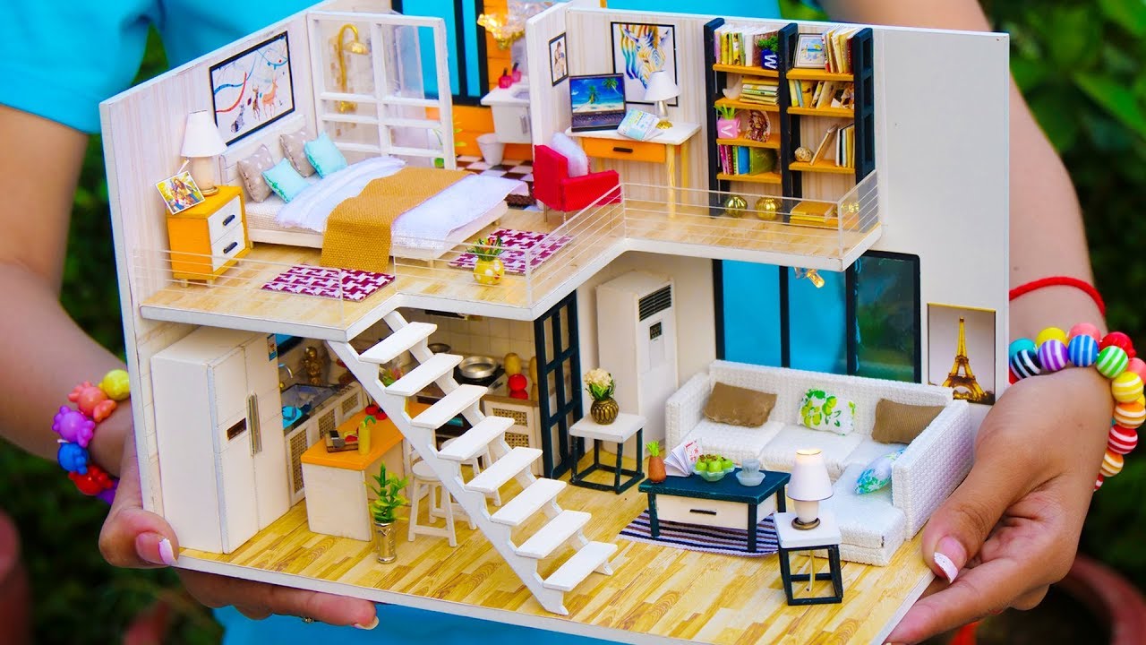 5 DIY Miniature Doll House Rooms YouTube