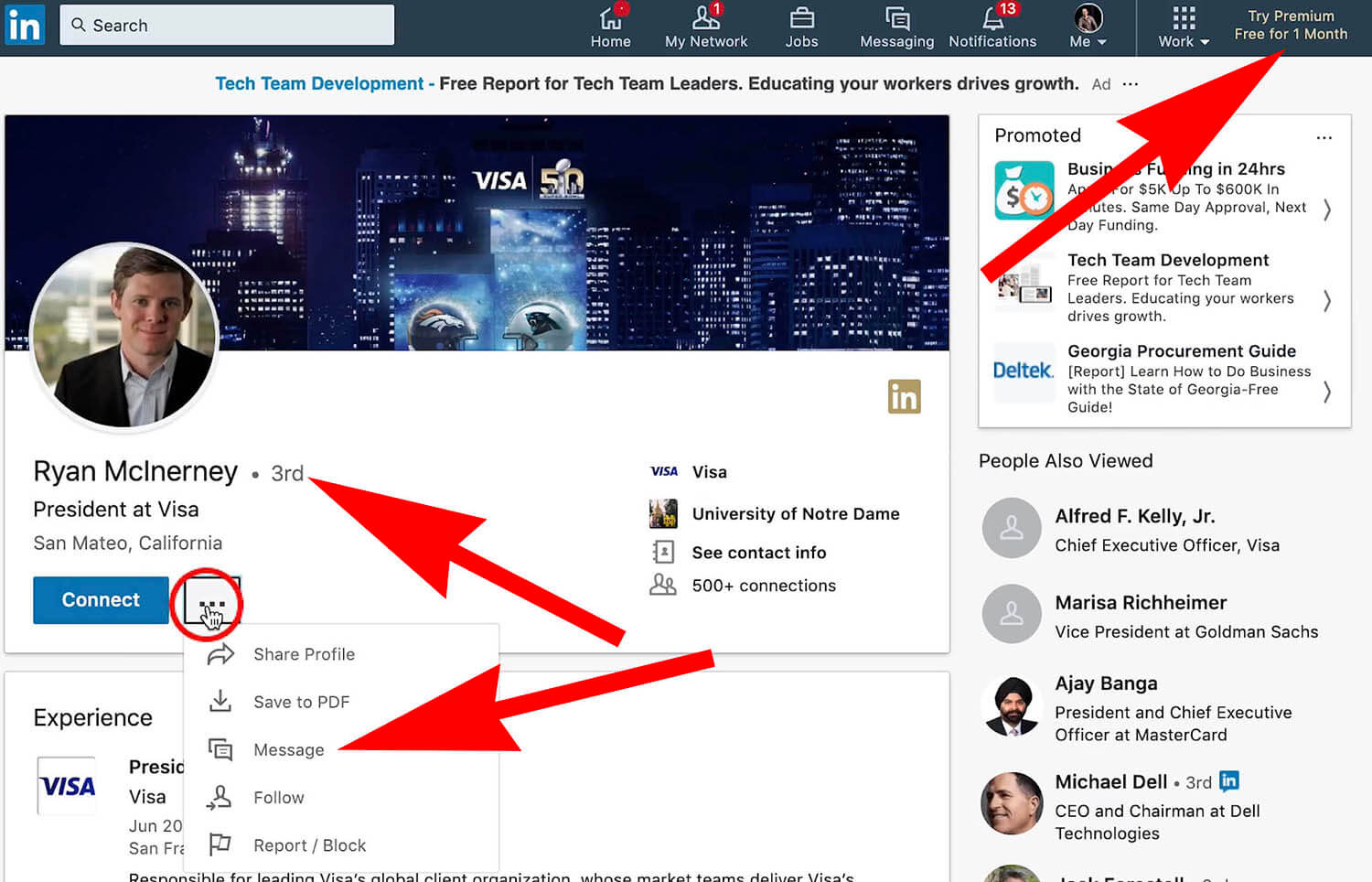 How to get free InMail on Linkedin Abound Podcast Production Made