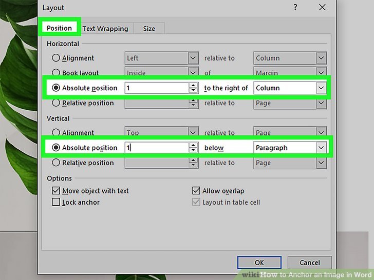 How to Anchor an Image in Word 9 Steps with Pictures wikiHow