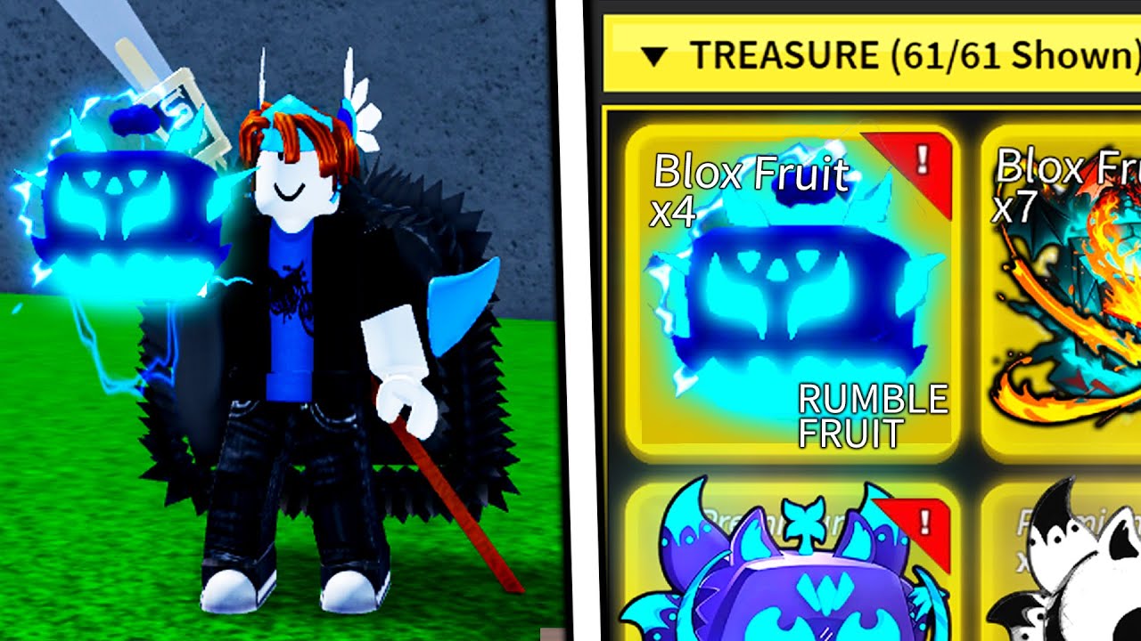 Level 0 To MAX With RUMBLE FRUIT in Blox Fruits YouTube