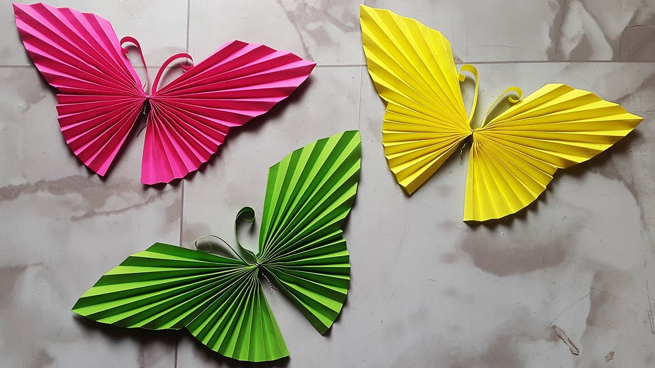 How to Make Paper Butterfly Cute Easy Butterfly DIY Crafts YouTube