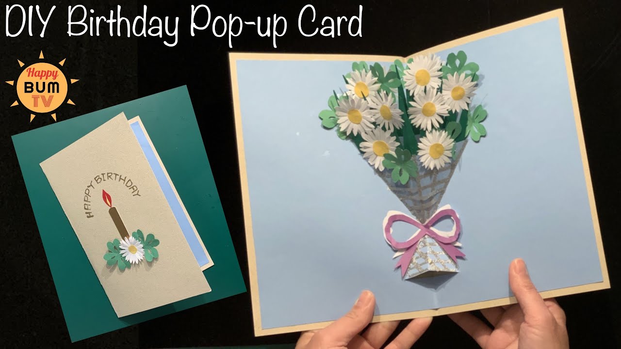 DIY FLOWER POP UP CARD l HANDMADE BIRTHDAY CARD  YouTube