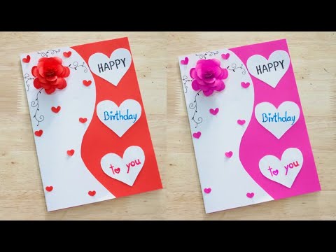 Beautiful Handmade Birthday card  Birthday card idea   YouTube