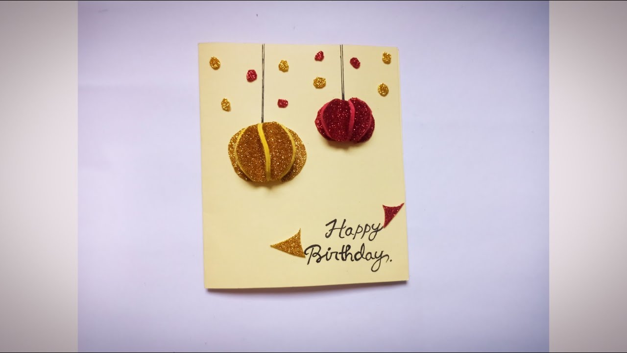 Birthday Card TutorialHandmade Birthday Card Tutorial Glittery Craft 