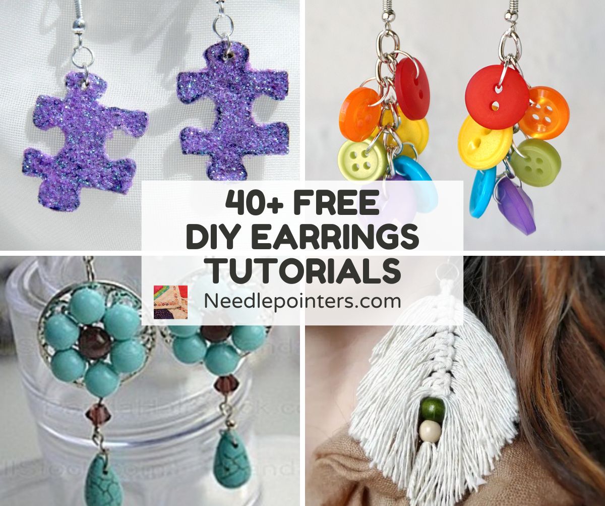 Make Your Own Earrings 40 DIY Earrings Needlepointerscom