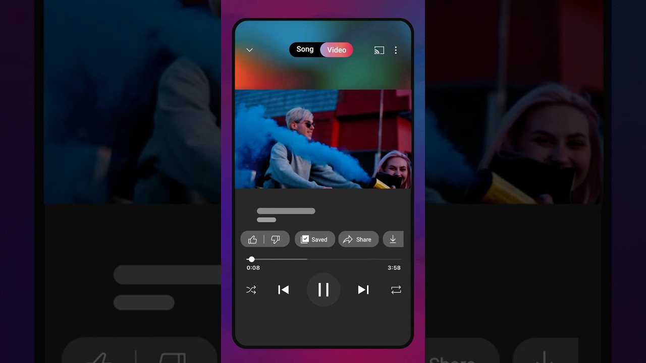 Choose to listen or watch content in the YouTube Music app YouTube
