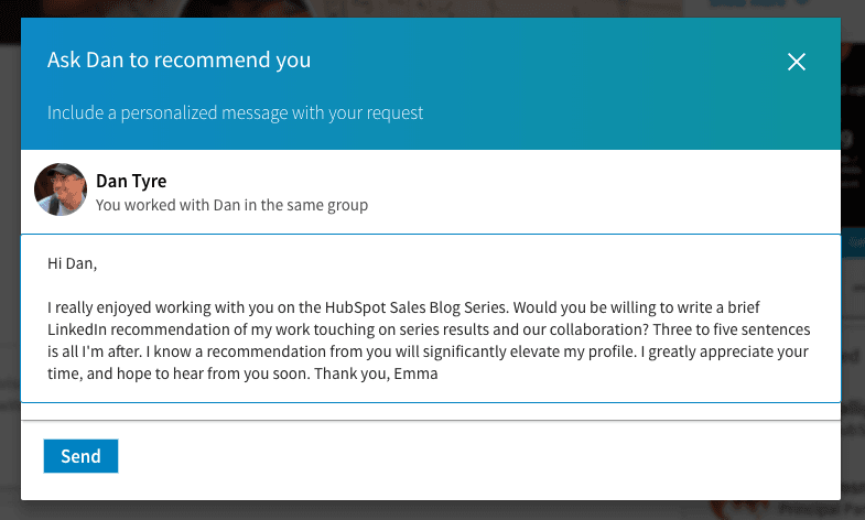 How to Get a HighQuality LinkedIn Recommendation Email Template
