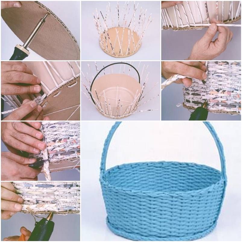 How to make a basket from old newspapers How to make a basket from old