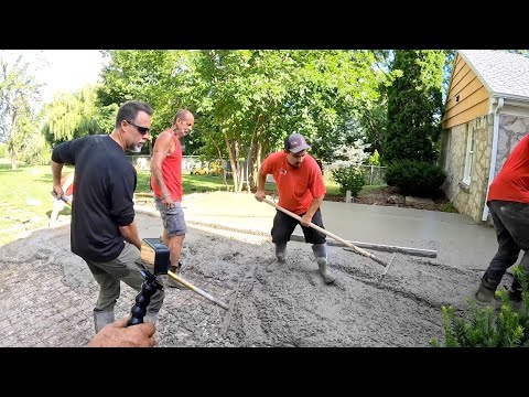 Pouring Concrete with Victory Outdoor Services 2 YouTube
