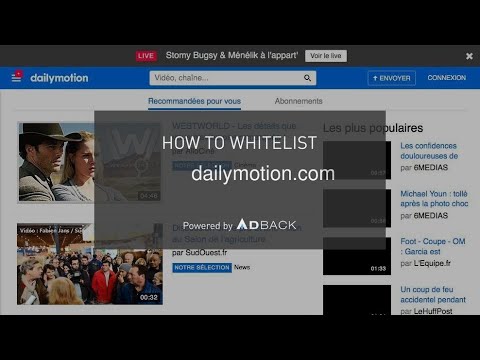AdBack Tutorial How to deactivate your adblocker on dailymotioncom