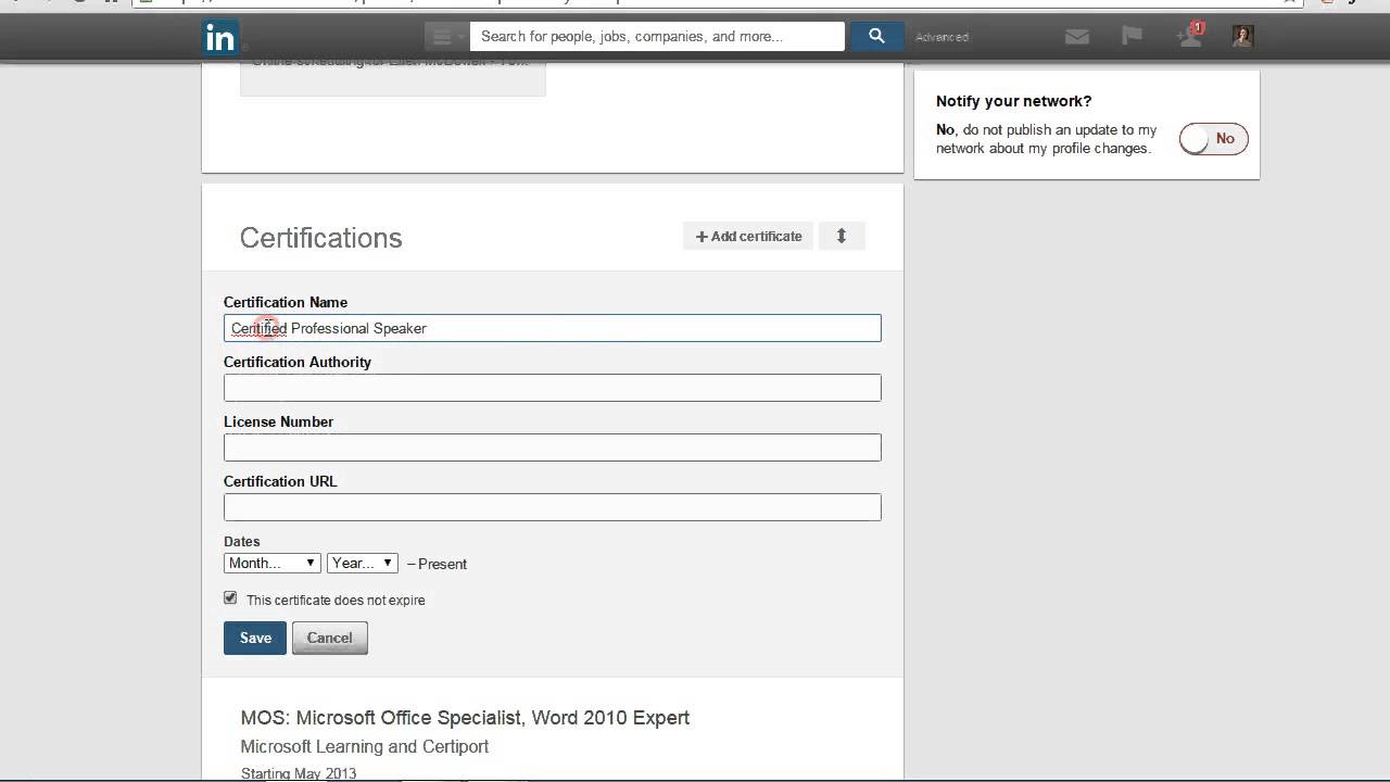 How to add Certifications to the Proper Place on your LinkedIn Profile