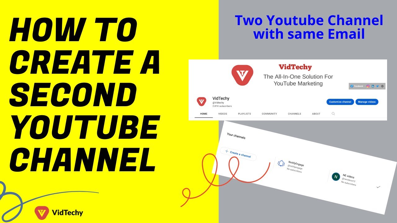 how to create a second youtube channel YouTube