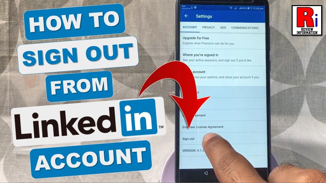 HOW TO SIGN OUT FROM LINKEDIN ACCOUNT YouTube