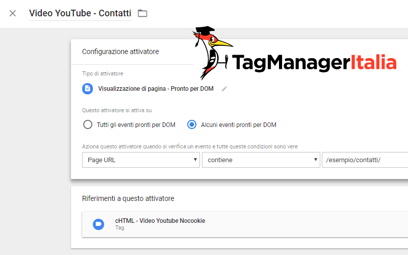 Tracciare i Video di YouTube con NoCookie con Google Tag Manager