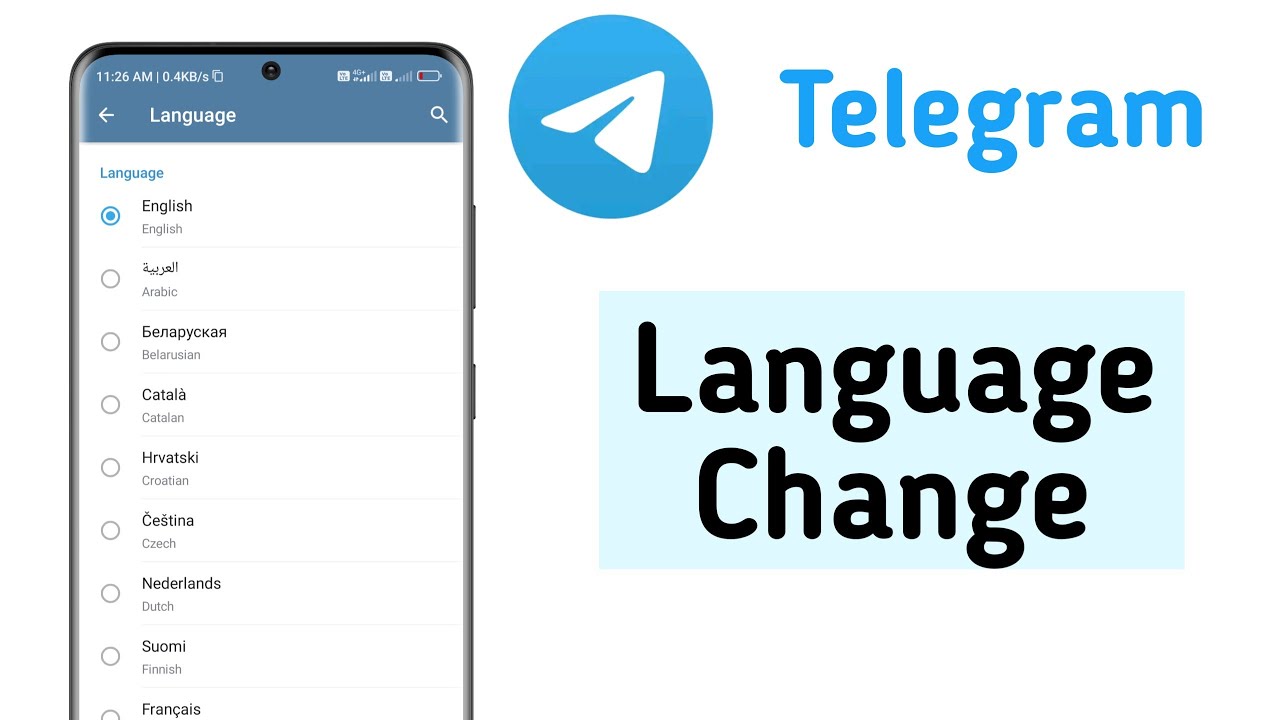 how to change telegram language YouTube