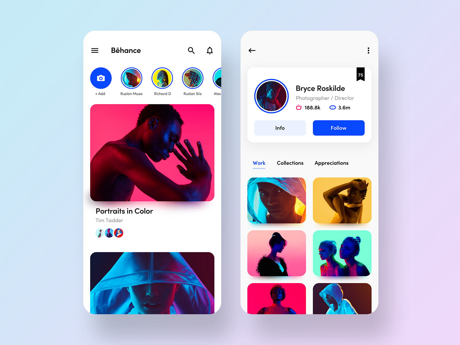 Behance Redesign Visual Concept by zonghaoLiam on Dribbble