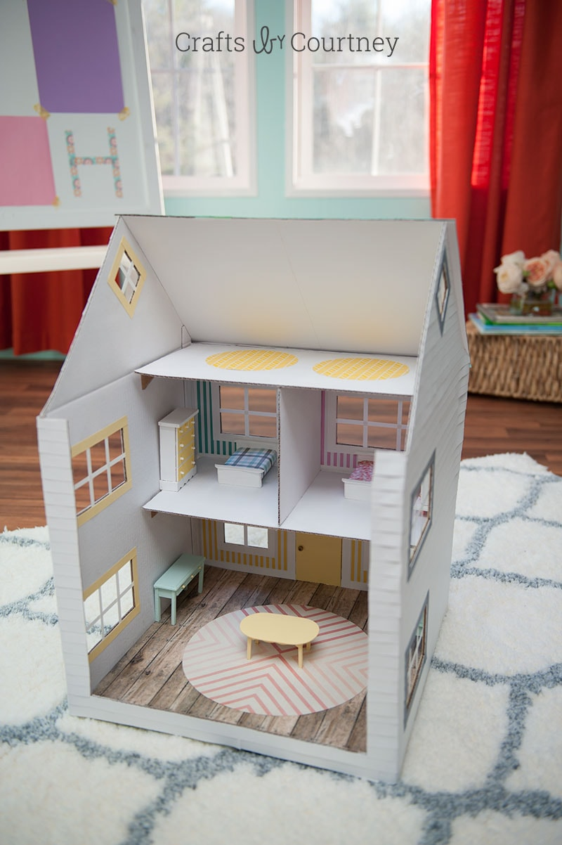 Cardboard Box Craft DIY Dollhouse Diy dollhouse furniture