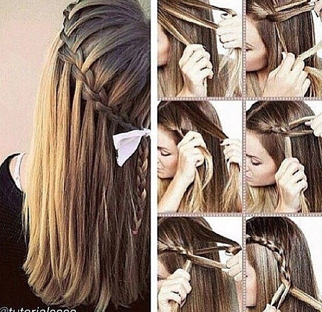 step by step waterfall braid  Side Braid Tutorial Waterfall Braid 