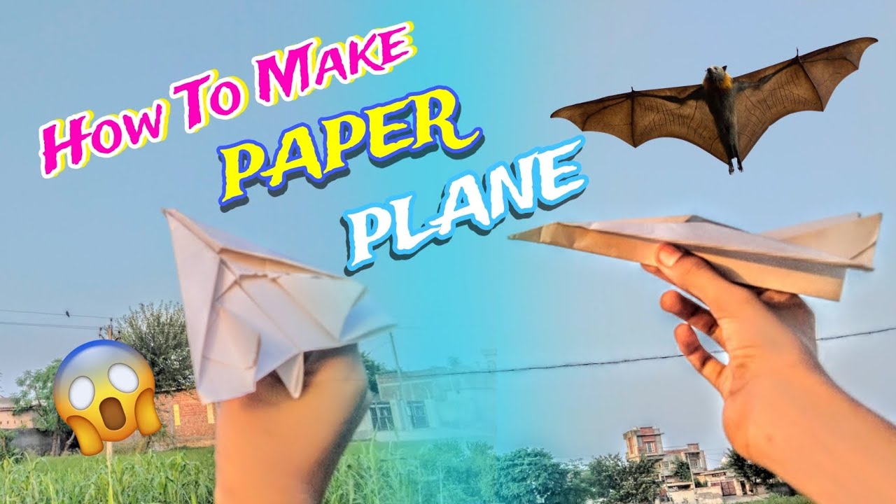 How To Make Paper Plane Fly Flying Paper Plane Like Bat GURJIT ART