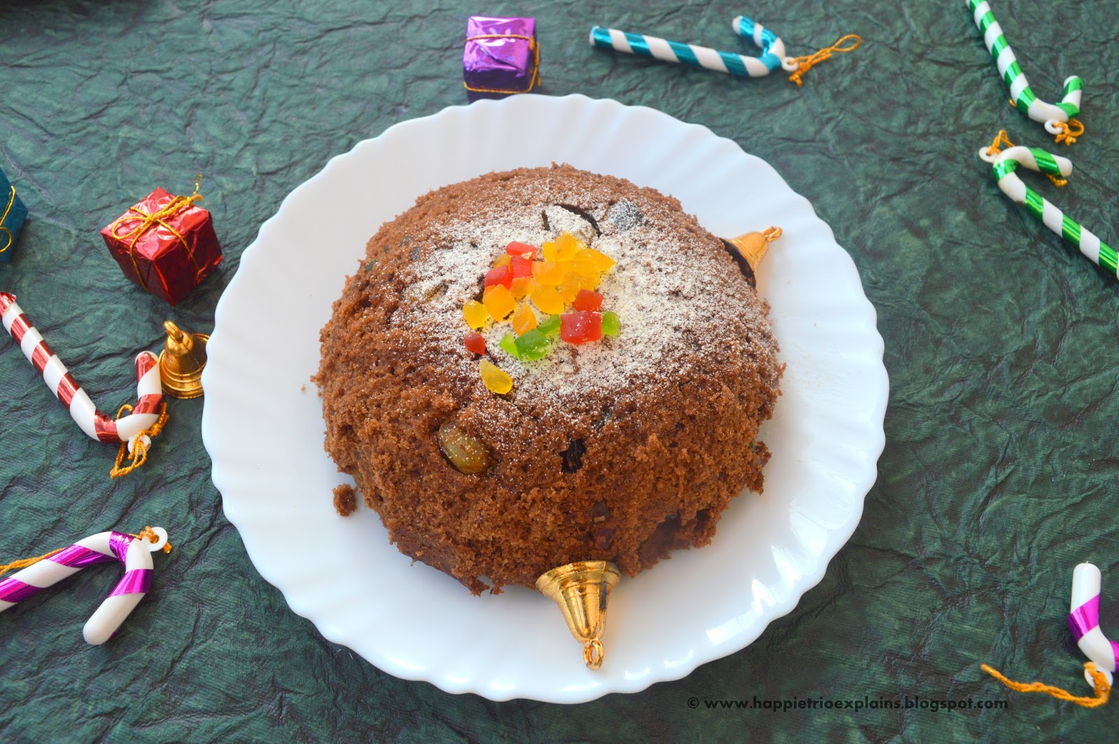 Eggless Microwave Christmas fruit cake Cook with Sharmila