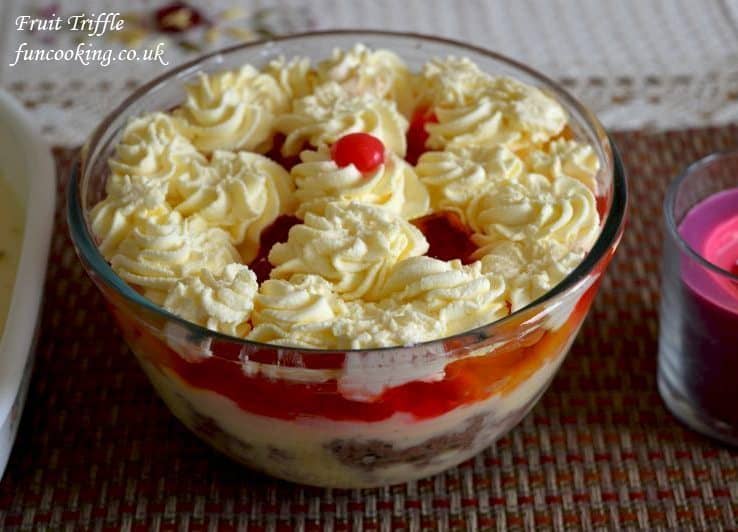 Fruit Triffle with Microwave cake