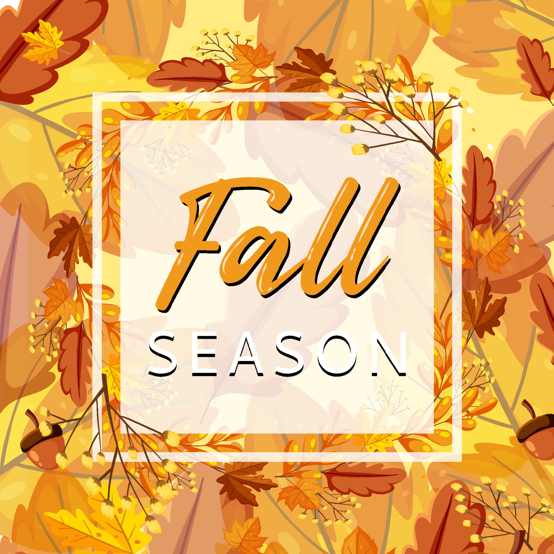 Fall Season Typographic Poster 4630212 Vector Art at Vecteezy
