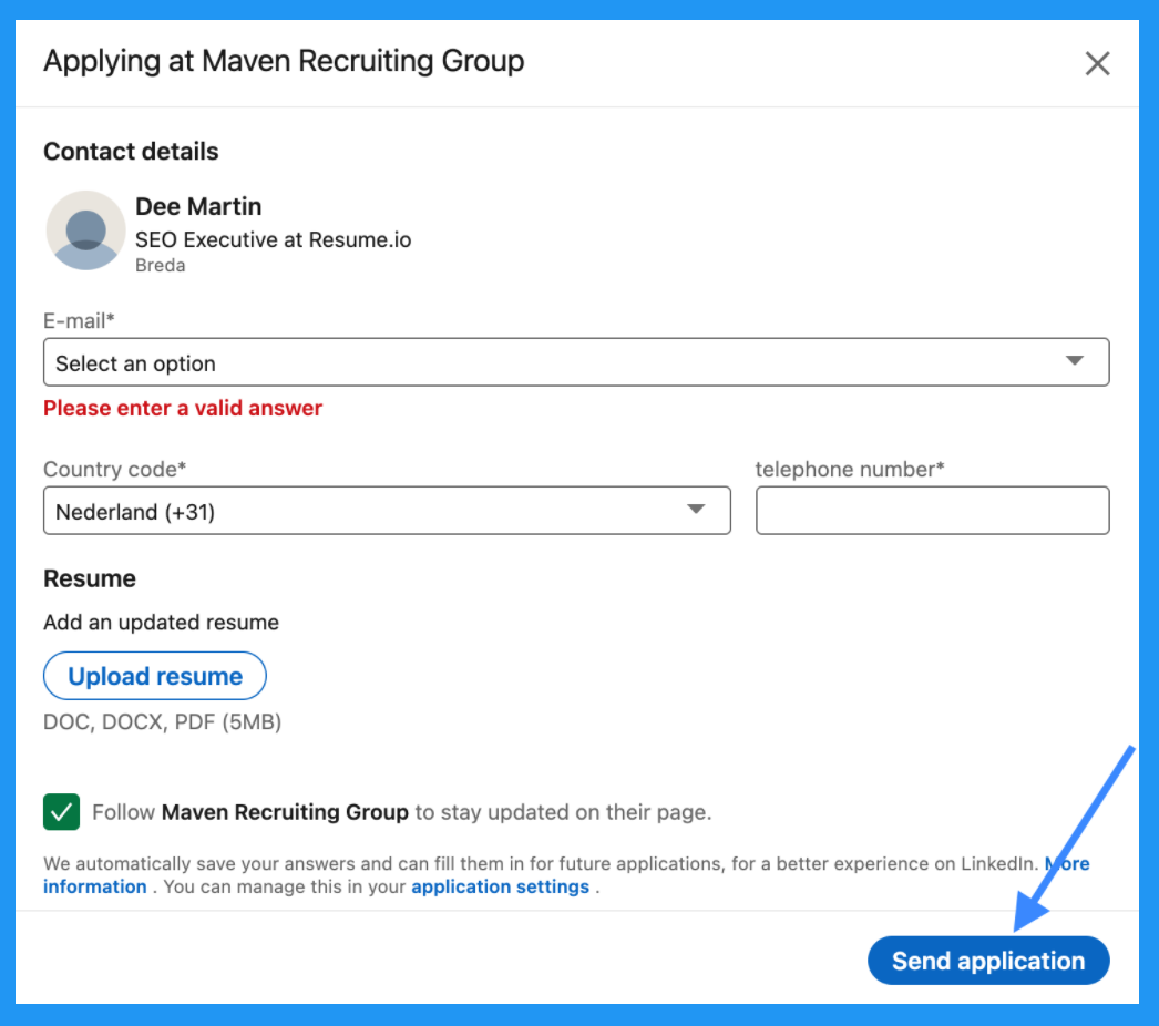 How to upload your resume in LinkedIn 3 methods Resumeio