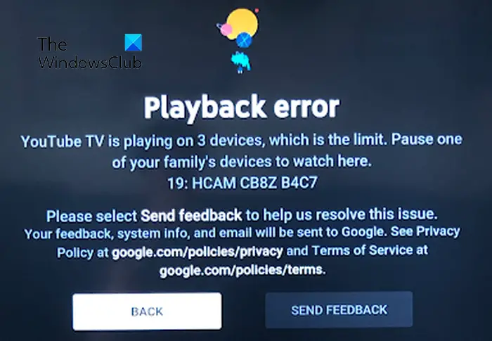 How to fix YouTube TV Playback Error