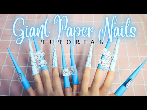 PAPER DIY How to make giant paper nail Tutorial paper craft paper