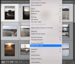 how do you rotate an image in lightroom